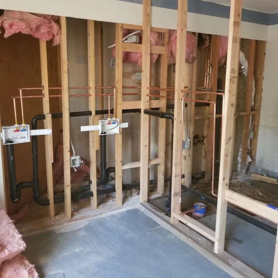 Copper pipe rough-in and plumbing installation in North Fort Myers